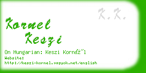 kornel keszi business card